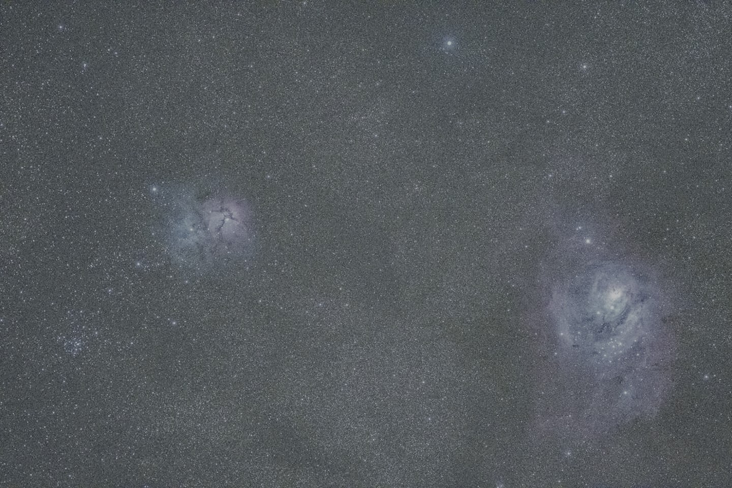 Trifid and Lagoon Nebulas